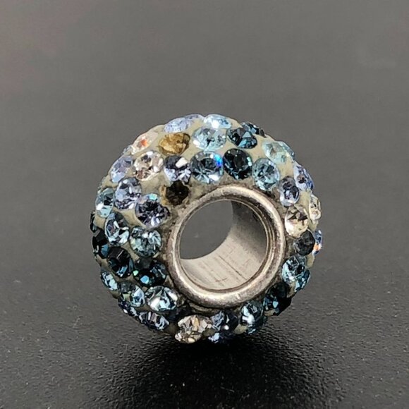 Charm multi-toned blue zirconia gemstone spherical charm *flawed* - Picture 11 of 16